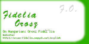 fidelia orosz business card